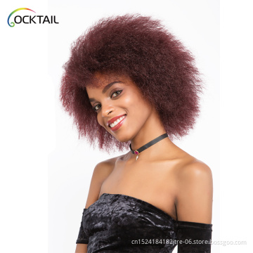 different colors afro curl synthetic hair wig short curly fluffy synthetic afro kinky hair wig for black women